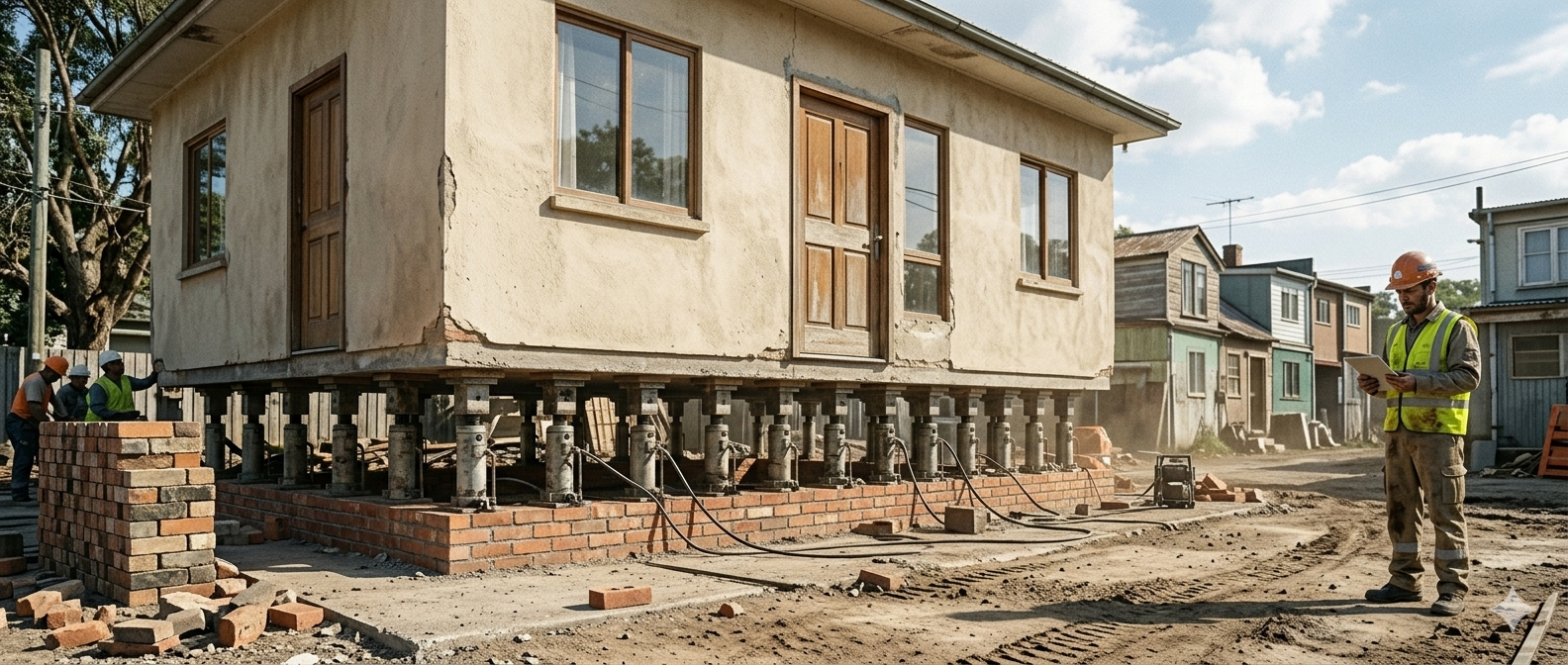 Precision building lifting operation