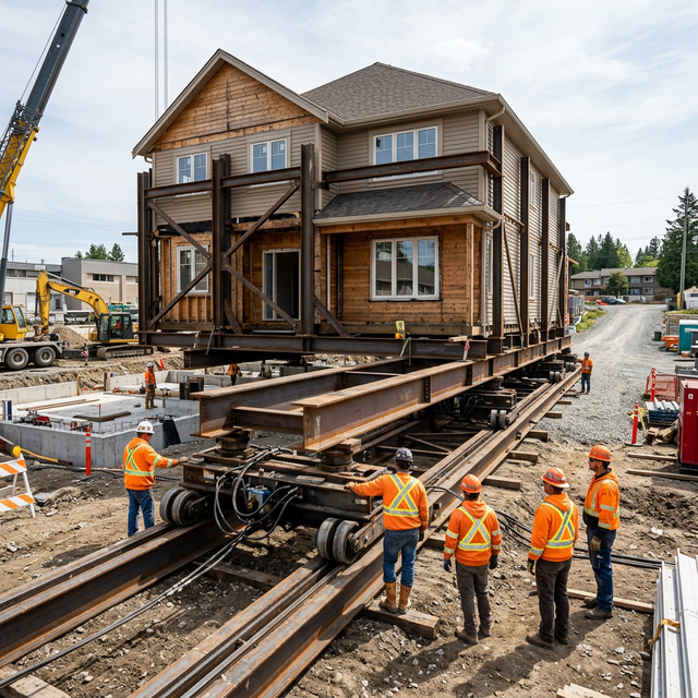 Building lifting process